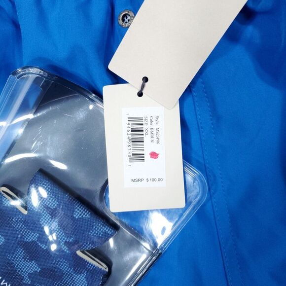 Peter Millar Men's Crown Magic Print Swim Trunks Royal Blue Size XXL - Picture 4 of 9